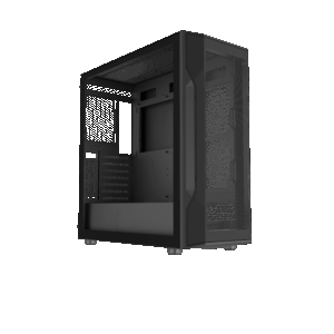 Корпус ПК без блока питания / SAMA S40E Black / Корпус ПК без блока питания/ Case SAMA S40E Black, Midi-Tower, TG, no fans, 2xUSB 3.0 + 1xUSB 3.1 Type-C, ATX, mATX, mITX Black