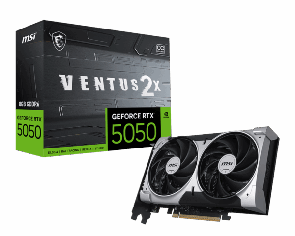 Видеокарта / MSI GeForce RTX 5050 8G VENTUS 2X OC / Видеокарта/ GeForce RTX 5050 8G VENTUS 2X OC