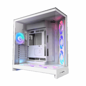 Корпус без блока питания / NZXT H9 Flow RGB+ CM-H92FW-P1 / Корпус без блока питания/ Case NZXT H9 Flow RGB+ (2025), Midi-Tower, TG, 6x140mm RGB + 1x120mm RGB, 2xUSB-A 3.2 + 1xUSB-C 3.2, E-ATX, ATX, mATX, mITX White
