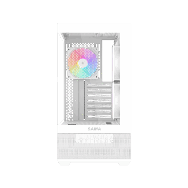 Корпус ПК без блока питания / SAMA V40 White V40-WHADA6X1-GL / Корпус ПК без блока питания/ Case SAMA V40 White, Midi-Tower, TG, 6x120mm ARGB, 2xUSB 3.0 + 1xUSB 3.1 Type-C, ATX, mATX, mITX White