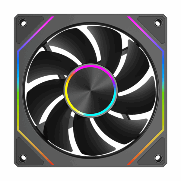 Кулер для корпуса / PcCooler FG120 ARGB BK / Кулер для корпуса/ Case Cooler PCCooler FG120 ARGB BK (120x120x25mm, 4-pin PWM, ARGB, 54CFM, 28.4dBA, 1800RPM, Black)
