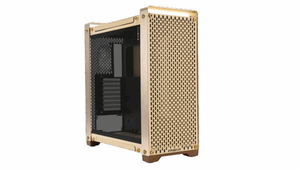Корпус без блока питания / INWIN IW-CS-DUBILIASB-GLD / Корпус без блока питания/ Case InWin Dubili, Full-Tower, TG, 4x140mm, 2xUSB-A 3.2 + 1xUSB-C 3.2, E-ATX, ATX, mATX, mITX Champagne Gold