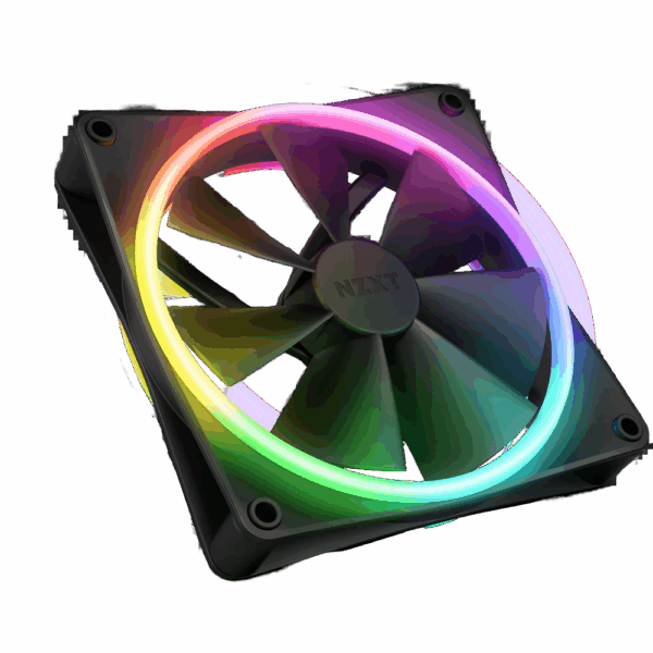 Кулер для корпуса ПК / NZXT F140 RGB Duo RF-D14SF-B1 / Кулер для корпуса ПК/ Case Cooler NZXT F140 RGB Duo (140x140x25mm, 4-pin PWM, RGB, 84.75CFM, 36dBA, 1800RPM, Black)