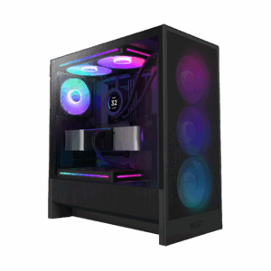Корпус без блока питания / NZXT H5 Flow RGB CC-H52FB-R1 / Корпус без блока питания/ Case NZXT H5 Flow RGB, Midi-Tower, TG, 3x120mm RGB + 1x120mm, 1xUSB-A 3.2 + 1xUSB-C 3.2, E-ATX, ATX, mATX, mITX Black