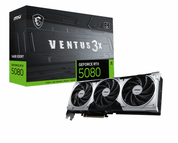 Видеокарта / MSI GeForce RTX 5080 16G VENTUS 3X PLUS / GeForce RTX 5080 16G VENTUS 3X PLUS
