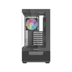 Корпус ПК без блока питания / SAMA V40 Black / Корпус ПК без блока питания/ Case SAMA V40 Black, Midi-Tower, TG, 6x120mm ARGB, 2xUSB 3.0 + 1xUSB 3.1 Type-C, ATX, mATX, mITX Black