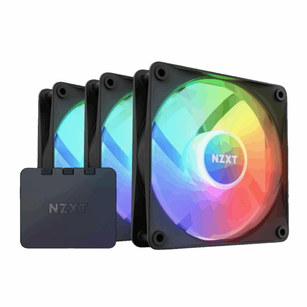 Кулер для корпуса ПК / NZXT F120 RGB Core Triple Pack RF-C12TF-B1 / Кулер для корпуса ПК/ Case Cooler NZXT F120 RGB Core Triple Pack (120x120x25mm, 4-pin PWM, RGB, 78.86CFM, 33.88dBA, 1800RPM, Black, 3pcs)