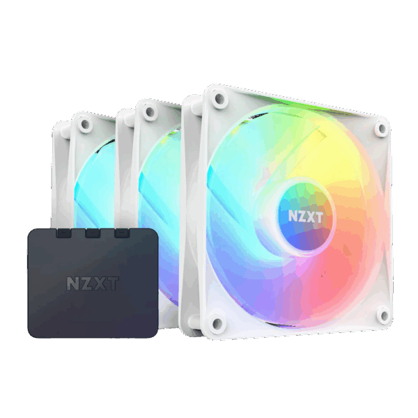 Кулер для корпуса ПК / NZXT F120 RGB Core Triple Pack RF-C12TF-W1 / Кулер для корпуса ПК/ Case Cooler NZXT F120 RGB Core Triple Pack (120x120x25mm, 4-pin PWM, RGB, 78.86CFM, 33.88dBA, 1800RPM, White, 3pcs)