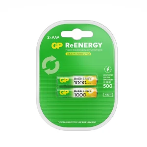Аккумулятор / GP 4891199232336 / Перезаряжаемые аккумуляторы GP ReEnergy 100AAAHC AAA, емкость 930 мАч - 2 шт. в клемшеле