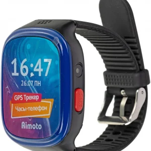 Смарт-часы Кнопка Жизни Aimoto Start 2 1.44" TFT корп.синий рем.черный (9900202)