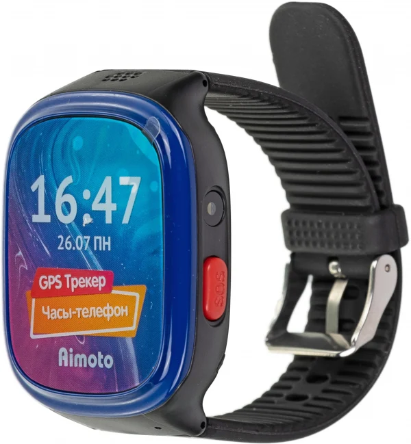 Смарт-часы Кнопка Жизни Aimoto Start 2 1.44" TFT корп.синий рем.черный (9900202)