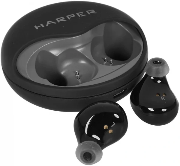 Гарнитура вкладыши Harper HB-522 TWS черный беспроводные bluetooth в ушной раковине