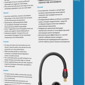 Наушники вкладыши Sennheiser IE 100 PRO 1.3м черный проводные в ушной раковине (508940)