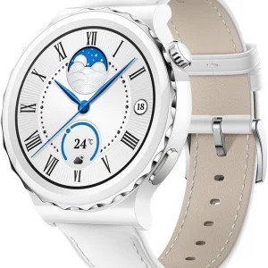 Смарт-часы Huawei Watch GT 3 Pro Frigga-B19V 43мм 1.32" AMOLED корп.белый/серебристый рем.белый разм.брасл.:130-190мм (55028857)