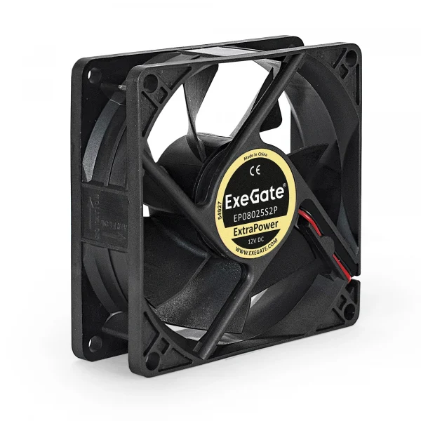 Вентилятор для корпуса Exegate EX283375RUS 80х80x25 черный 2-pin 29дБ OEM