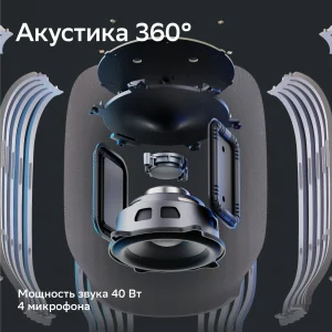 Умная колонка Sber Boom SBDV-00090 Салют белый 40W 1.0 BT/Wi-Fi (SBDV-00090C)