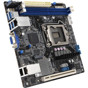 Материнская плата / ASUS P12R-I (90SB0A70-M0UAY0) / Материнская плата/ P12R-I Mini-ITX, LGA 1200, 2x DDR4 DIMM (to 64GB ECC UDIMM) , 6x USB 3.0 (4 rear) , 6x SATA (4 in MiniSAS HD) , 1x PCIE x16, 1xM.2 2280, LAN 2x 1Gb, Video AST2600, IPMI Option (507604)