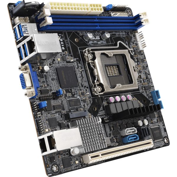 Материнская плата / ASUS P12R-I (90SB0A70-M0UAY0) / Материнская плата/ P12R-I Mini-ITX, LGA 1200, 2x DDR4 DIMM (to 64GB ECC UDIMM) , 6x USB 3.0 (4 rear) , 6x SATA (4 in MiniSAS HD) , 1x PCIE x16, 1xM.2 2280, LAN 2x 1Gb, Video AST2600, IPMI Option (507604)