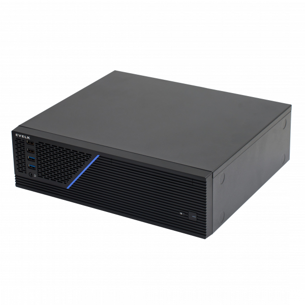 Корпус EVELK с блоком питания 300Вт / Foxline FL-1046-TFX300S-EVLK / Корпус EVELK с блоком питания 300Вт/ Case Foxline EV-1046-TFX300S mATX SFF, w/PSU TFX 300W, w/2xUSB2.0+2xUSB3.0, w/1xcombo audio, black, w/pwr cord, w/ 8cm FAN, logo EVELK
