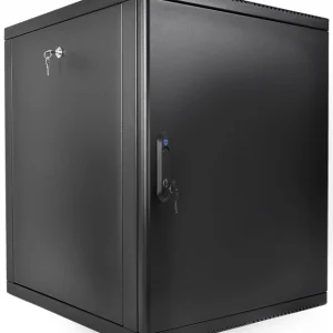 Шкаф коммутационный ЦМО (ШРН-М-12.500.1-9005) настенный 12U 600x456мм пер.дв.металл 130кг черный 456мм 20.9кг 180град. 610мм