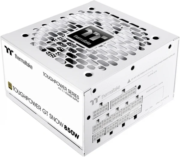 Блок питания Thermaltake ATX 850W Toughpower GT Gen.5 SNOW 80+ gold (20+4pin) APFC 140mm fan 9xSATA Cab Manag RTL