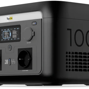 Электростанция портативная TopON Home TOP-H1000 192000mAh 5A QC3.0/PD3.0 4xUSB солн.бат. черный/серый (103768)