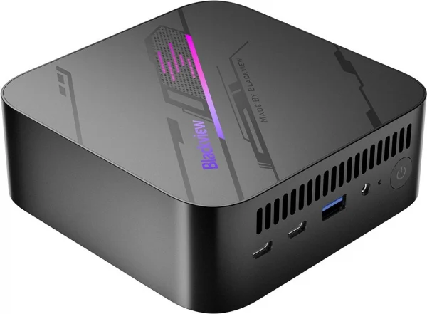 ПК Мини Blackview MP100 Ryzen 5 5825U (2) 16Gb SSD512Gb Vega 8 Windows 11 Pro GbitEth WiFi BT черный