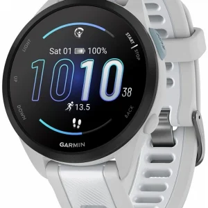 Смарт-часы Garmin Forerunner 165 AMOLED корп.черный/белый рем.белый (010-02863-21)