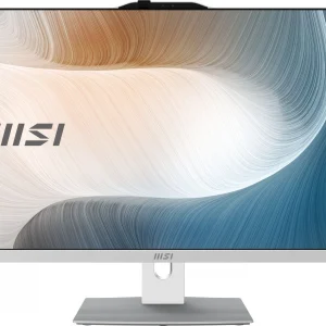 Моноблок MSI Modern AM242P 1M-1020XRU 23.8" Full HD Core 7 150U (1.8) 16Gb SSD512Gb Graphics без ОС GbitEth WiFi BT 120W клавиатура мышь Cam белый 1920x1080