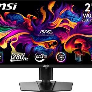 Монитор MSI 26.5" Mag 271QP QD-OLED X28 черный QD OLED LED 0.03ms 16:9 HDMI M/M матовая HAS Piv 1500000:1 250cd 178гр/178гр 2650x1440 280Hz DP Quad 2K (1440p) 8кг