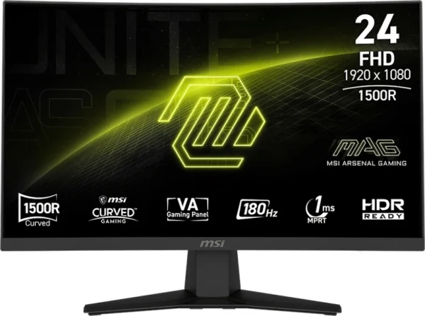 Монитор MSI 23.6" Mag MAG 244C черный VA LED 16:9 HDMI матовая 3000:1 250cd 178гр/178гр 1920x1080 180Hz DP FHD USB 3.5кг