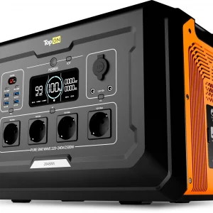 Электростанция портативная TopON TOP-X2500 640000mAh 16A QC3.0/PD2.0 6xUSB черный/оранжевый (103504)