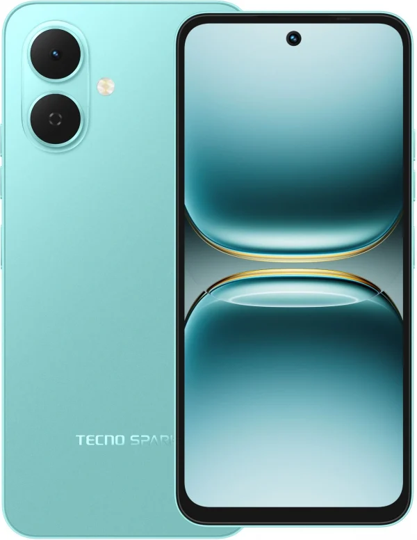 Смартфон Tecno Spark Go 2 128Gb 4Gb зеленый моноблок 3G 4G 6.67" 720x1600 Android 14 Go 13Mpix 802.11 a/b/g/n/ac NFC GPS GSM900/1800 Protect