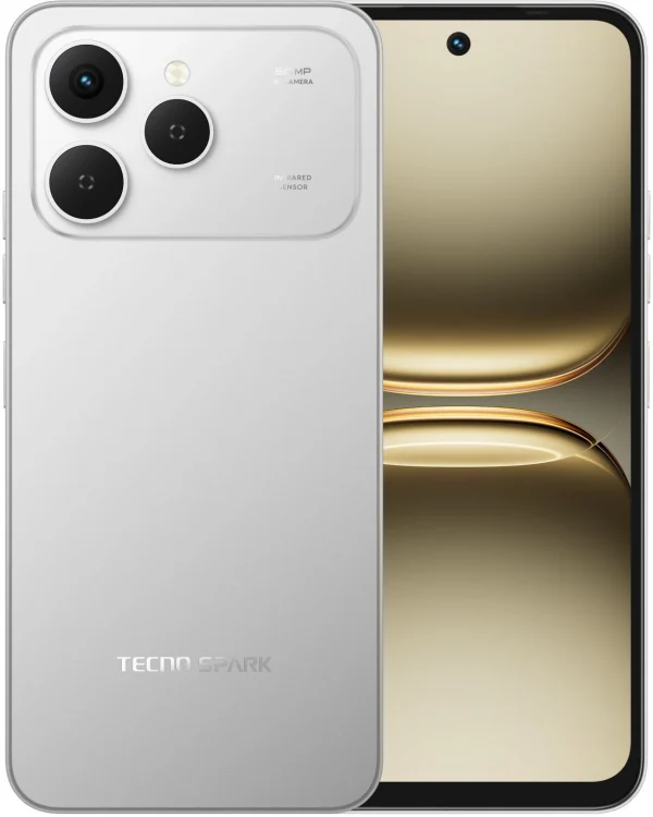 Смартфон Tecno Spark 40 256Gb 8Gb серый моноблок 3G 4G 2Sim 6.67" 720x1600 Android 15 50Mpix 802.11 a/b/g/n/ac/ax NFC GPS GSM900/1800 GSM1900 Protect FM microSD max1024Gb