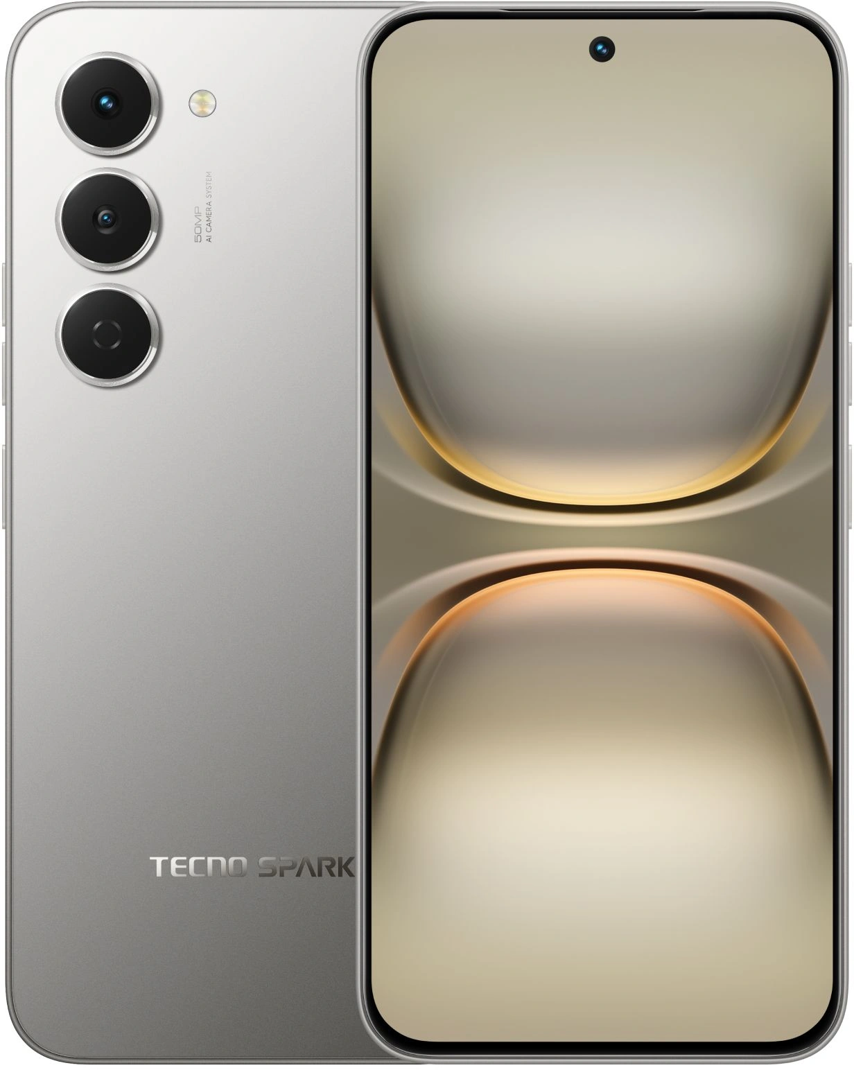 Смартфон Tecno Spark 40 Pro 256Gb 8Gb титан моноблок 3G 4G 6.78" 1080x2436 Android 14 108Mpix 802.11 a/b/g/n/ac NFC GPS GSM900/1800 Protect