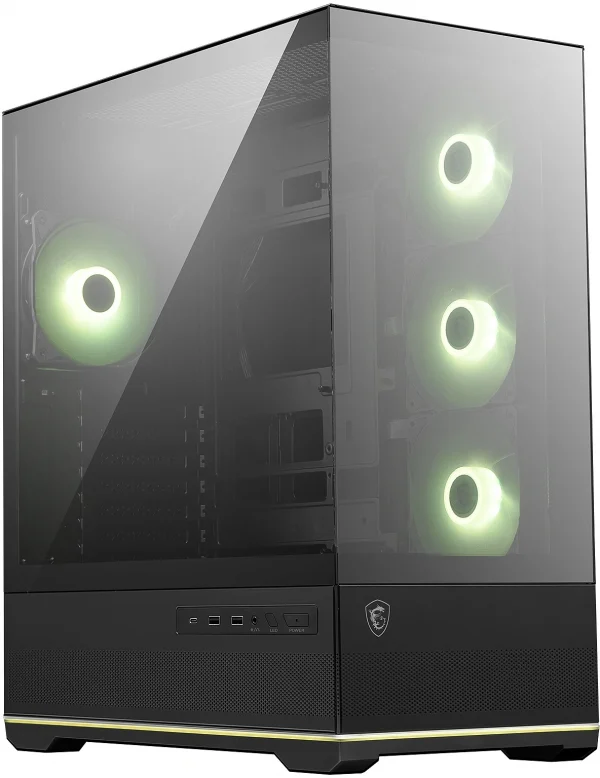 Корпус MSI MAG Pano 110R PZ черный без БП ATX 6x120mm 7x140mm 2xUSB3.0 1xUSB3.1 audio AirDuct bott PSU