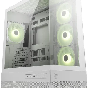 Корпус MSI MAG Pano 110R PZ белый без БП ATX 6x120mm 7x140mm 2xUSB3.0 1xUSB3.1 audio AirDuct bott PSU