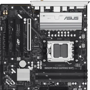Материнская плата Asus B850M MAX GAMING WIFI SocketAM5 AMD B850 4xDDR5 mATX AC`97 8ch(7.1) GbLAN RAID+HDMI+DP