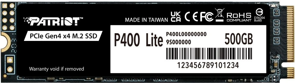 Накопитель SSD Patriot PCIe 4.0 x4 500GB P400LP500GM28H P400 M.2 2280