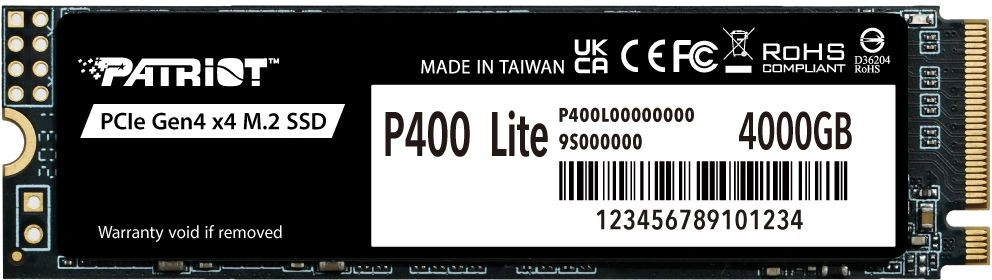 Накопитель SSD Patriot PCIe 4.0 x4 4TB P400LP4KGM28H P400 M.2 2280