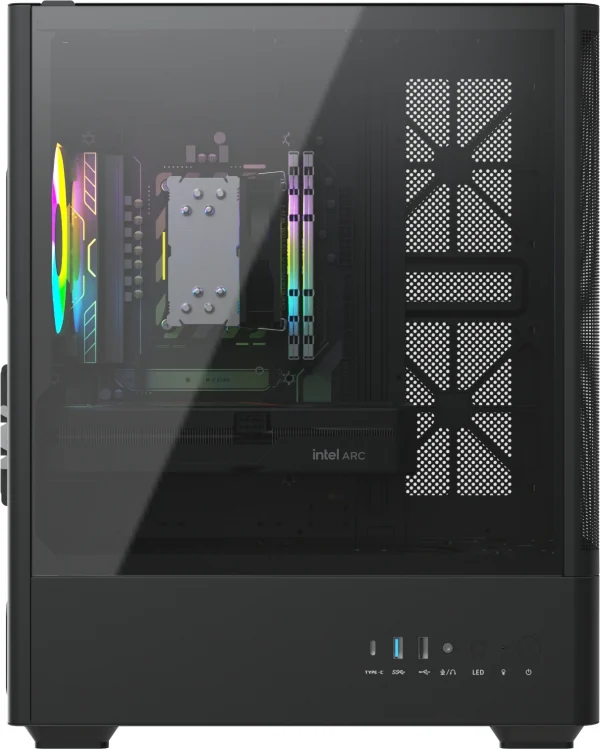 ПК Teclast G03 Ryzen 5 8400F (4.2) 32Gb SSD1Tb Arc B580 12Gb Windows 11 Pro GbitEth WiFi BT 500W черный (G03 8400F32G1TB580BKRU)