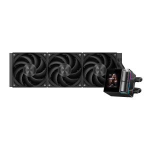 Система охлаждения / PCCooler DS360 Display BK / Система охлаждения/ Water Cooling System PCCooler DS360 Display BK (310W, 360mm, LED, Black, ARGB Pump/ Fans 3x120mm, 90.56CFM, 39.8dBA, 2500RPM/ Pump height 65mm, 15dBA, 2600RPM, Rad thickness 27mm/ S 1851, 1700, 1200, 115X, AM5, AM4)