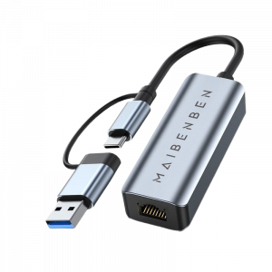 Адаптер / Maibenben DS02RG0125 / Адаптер/ Maibenben Adapter USB-C/USB-A to RJ45 LAN 1000M