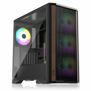 Корпус без блока питания / RAIJINTEK 0R20B00261 / Корпус без блока питания/ Case Raijintek AGOS MAX-MS4, Midi-Tower, TG, 4x140mm ARGB, 2xUSB 3.0 + 1xUSB Type-C, E-ATX, ATX, mATX, mITX Black