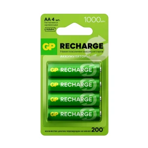 Аккумулятор / GP 4891199233289 / Перезаряжаемые аккумуляторы GP Smart Energy AA, емкость 1000 мАч - 4 шт. в блистере