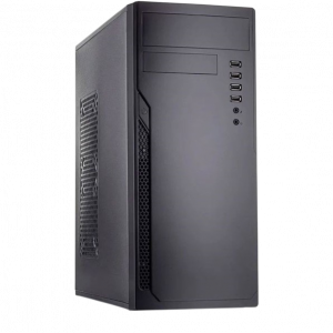Корпус без блока питания / Foxline FL-301-RW / Корпус без блока питания/ Case Foxline FL-301, ATX, 4xUSB2.0, HDA, w/o FAN, w/o PSU, no PowerCord , w/DVD-RW installed