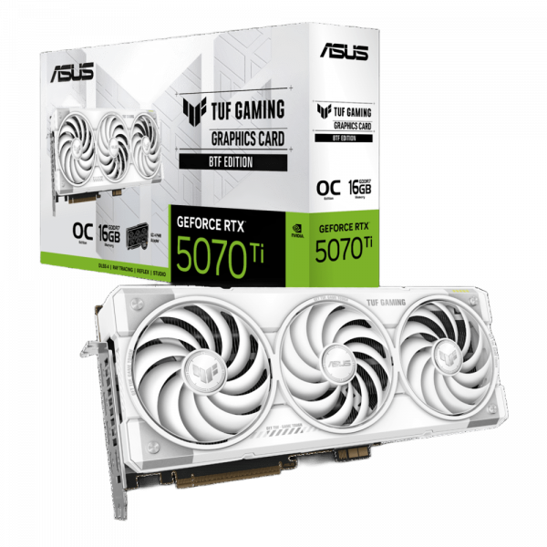 Видеокарта / ASUS TUF-RTX5070TI-O16G-BTFWHITE (90YV0N60-M0NA00) / Видеокарта/ TUF-RTX5070TI-O16G-BTFWHITE