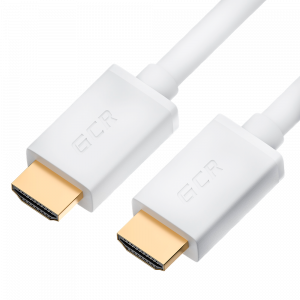 Кабель / GreenConnect GCR-52027 / GCR Кабель PROF 2.5m HDMI 2.0, Ultra HD, 4K 60Hz / 5K30Hz, HDR 444, 3D, AUDIO, 18.0 Гбит/с, белый, 2 X экран, армирование, GCR-52027