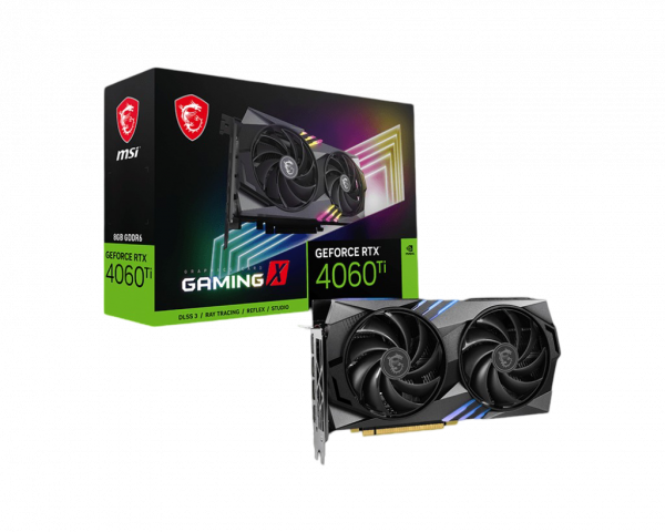 Видеокарта / MSI GeForce RTX 4060 Ti / GeForce RTX 4060 Ti VENTUS 2X BLACK 8G OC