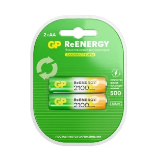 Аккумулятор / GP 4891199232039 / Перезаряжаемые аккумуляторы GP ReEnergy 210AAHC AA, емкость 2000 мАч - 2 шт. в клемшеле